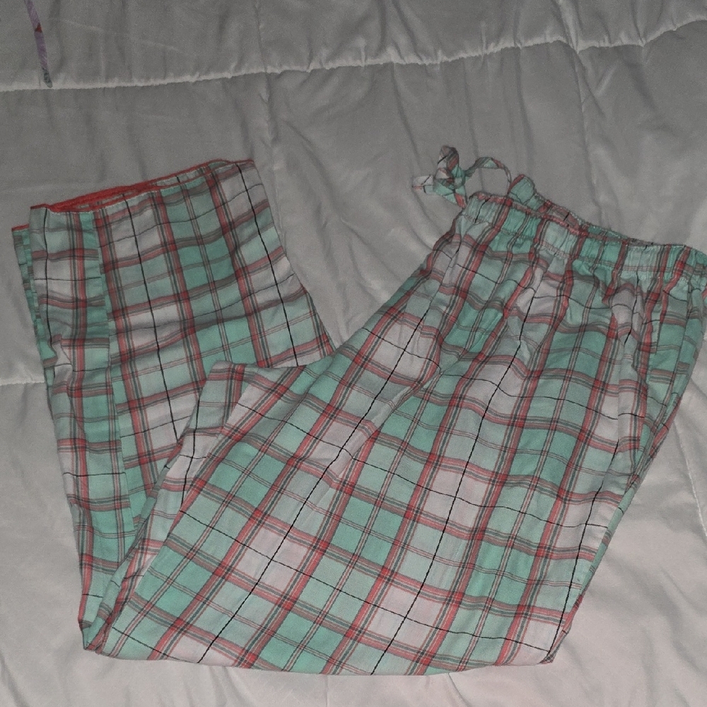 Secret Treasures Aqua Verde Plaid Sleepwear
